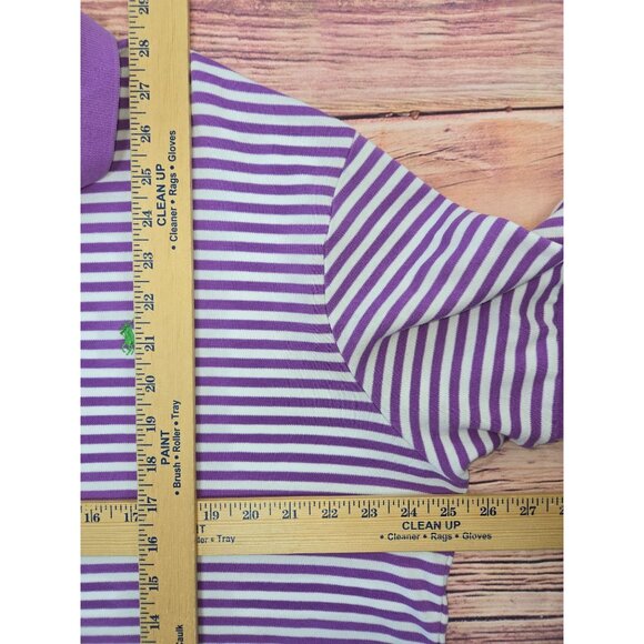 Polo Ralph Lauren Mens Polo XL Purple Striped Shirt Cotton - Picture 7 of 7